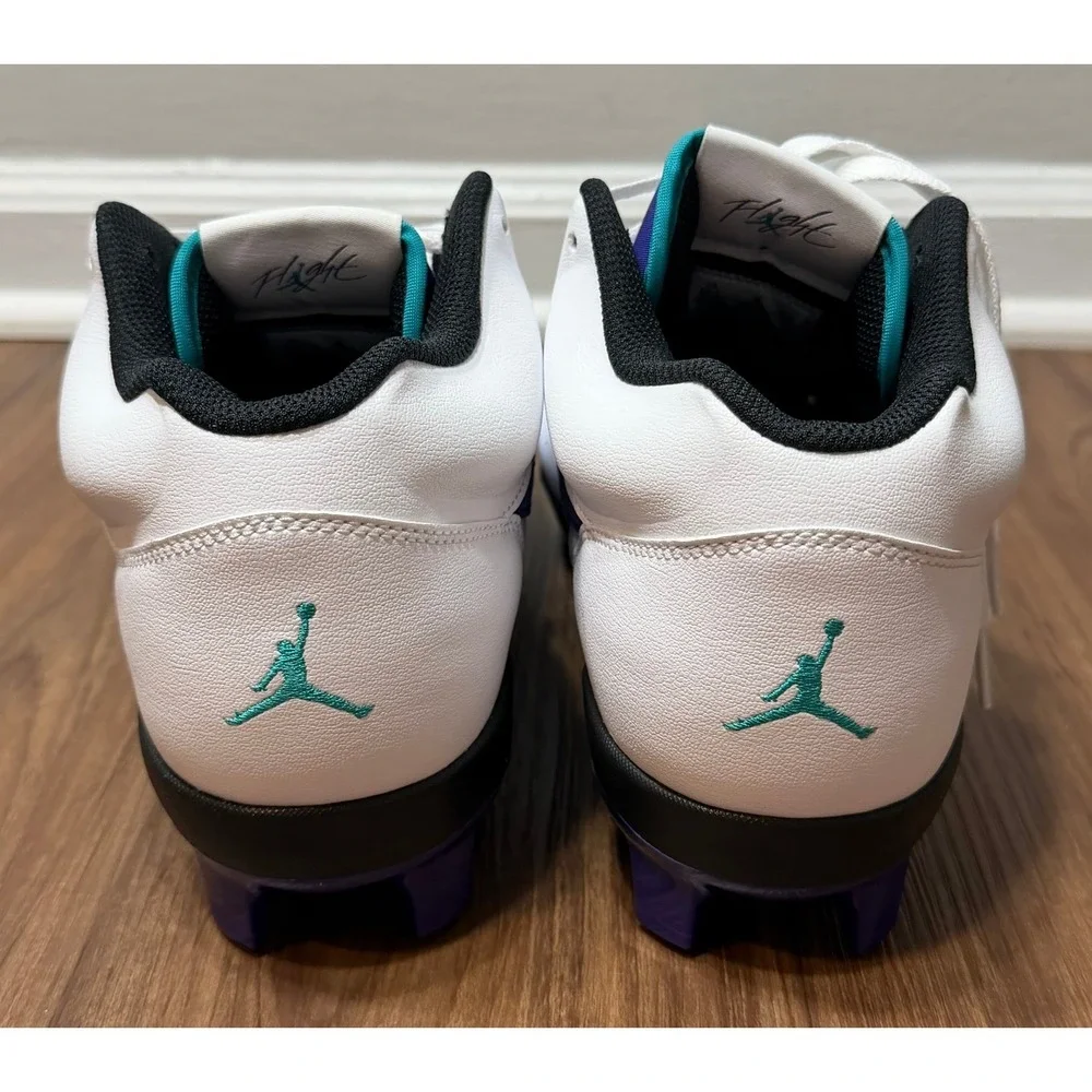 Nike Air Jordan Stadium 90 Baseball Cleats Mens White Grape (HF5711-100) Sz 10.5
